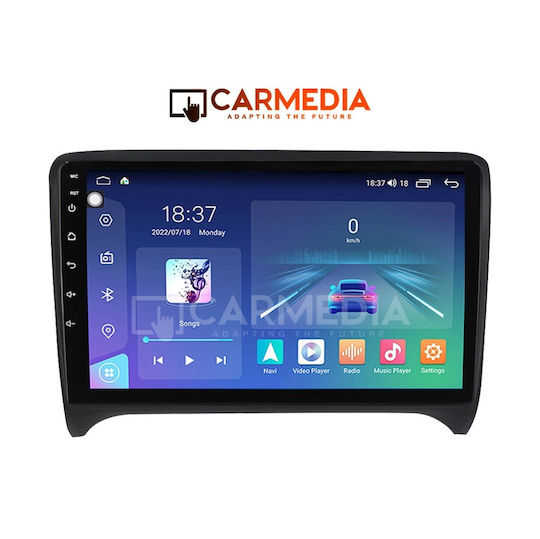Carmedia Ηχοσύστημα Αυτοκινήτου για Audi TT 2007-2015 (Bluetooth/USB/WiFi/GPS/Apple-Carplay/Android-Auto) με Οθόνη Αφής 9"