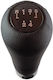 Shift Knob Lever Bmw M-power 5 Speeds Leatherette Black Chrome