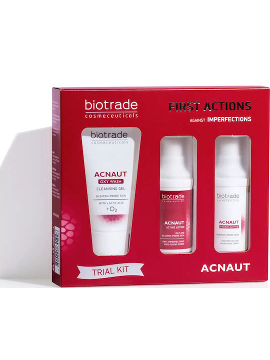 Biotrade ACNAUT Trial Kit with Oxy Wash 50ml + Active Lotion 20ml + Hydro Active 20ml Σετ Περιποίησης για Ενυδάτωση & Κατά της Ακμής Biotrade ACNAUT Trial Kit with Oxy Wash 50ml + Active Lotion 20ml + Hydro Active 20ml Σετ Περιποίησης για Ενυδάτωση & Κατά της Ακμής