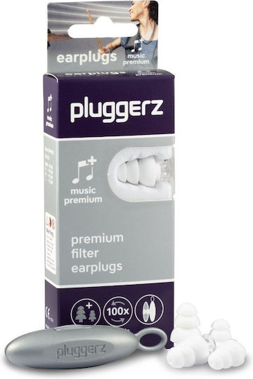 Pluggerz Слушалки за уши от силикон в Прозрачен цвят 4бр