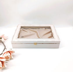 Korres Craft Στεφανοθήκη Ορθογώνια Ξύλινη Χρυσή 26.5x33εκ.