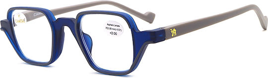 Cammello Reading Glasses +4.00 Grey/Blue