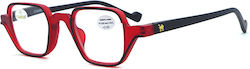 Cammello 23012 Lesebrillen +1.50 Schwarz Rot