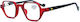 Cammello 23012 Reading Glasses +4.00 Black Red