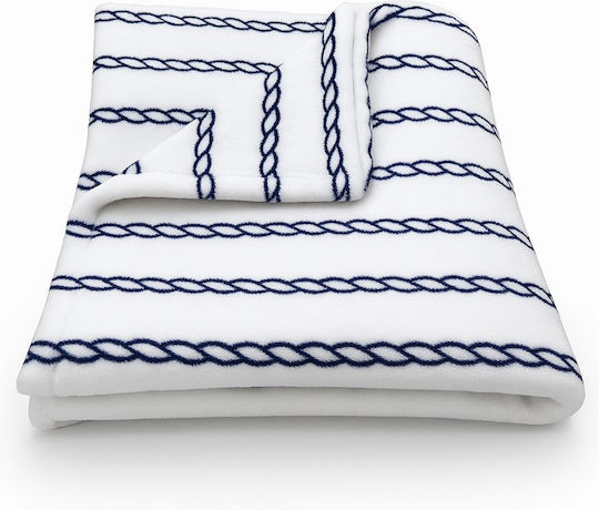 Carbotex Κουβέρτα Fleece White 200x150εκ.