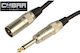 Cobra 1/4" Mono Jack 6.35mm La XLR Masculin Cabluri 10m Cablu XLR Masculin Jack 6.3mm 10m Metri Cl021-10