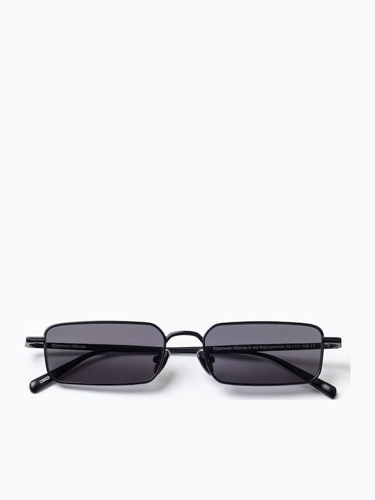 Common Sense Men's Sunglasses with Black Metal Frame and Black Lens 489293