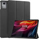 Texture 3-fold Holder Flip Cover Δερμάτινη Μαύρη (Lenovo Tab K11 Plus)