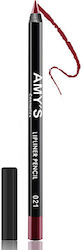 Amy's Μολυβι Χειλιων Lipliner Pencil No.021 Κοκκινο Σκουρο
