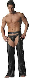 Leather Strip Pants
