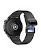 Forcell Λουράκι Δερμάτινο Μαύρο (SAMSUNG Watch 22 mm)