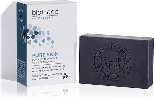 Biotrade Pure Skin Black Detox Сапун Почистване Лице за Акнеична Кожа 100гр