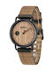 Wooden Watch Bewell Hera Acacia Black 40mm 3atm
