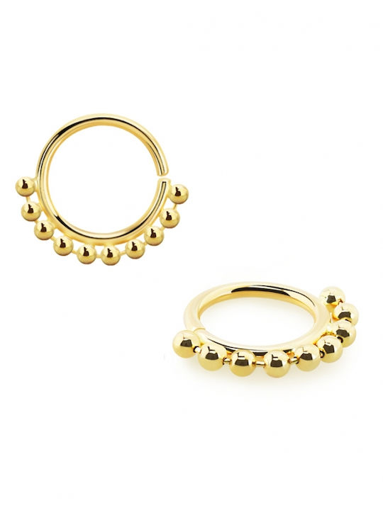 Πολυτιμο Σκουλαρικι Riercing Segment Ring Χρυσο Κ14 Gspv18-8