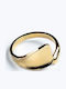Steel Gold Ring Cuoro Golden Paddle