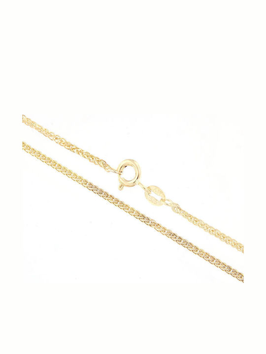 Spiga Chain Solid Square Gold 14 Carats 40cm Spiga Chain Solid Square Gold 14 Carats 40cm