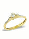 Single Stone Ring Gold 9 Carats Zircon Stones
