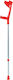 Rebotec Magic Aluminum Adjustable Height Elbow Crutch Up to 130kg 1 Piece Red
