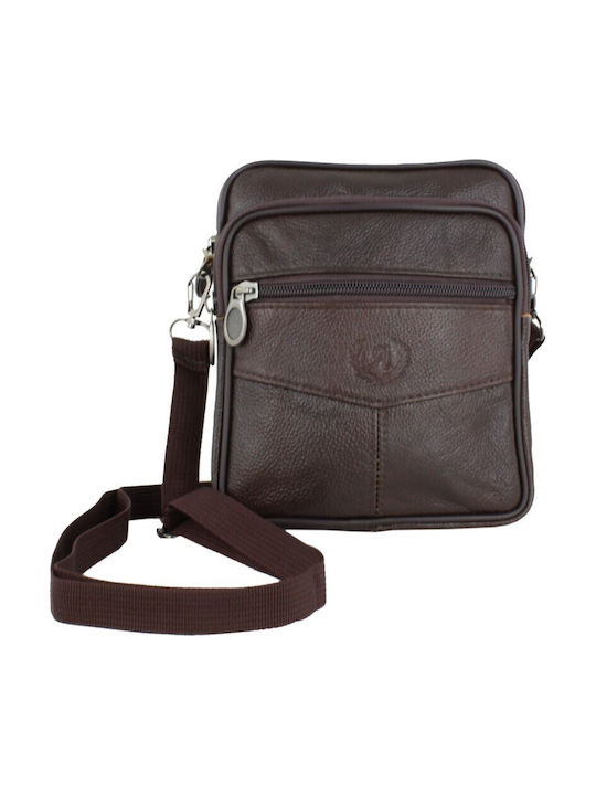 Annie Leder Herren Tasche Echtes Leder Braune Tsa.101.03.02.059 306 Sm
