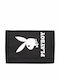Playboy Logo Ανδρικό Πορτοφόλι Μαύρο