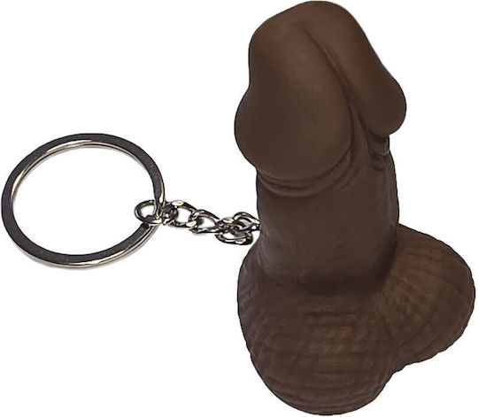 Diablo Picante Penis Shaped Whistle Keyring Mulatto Color