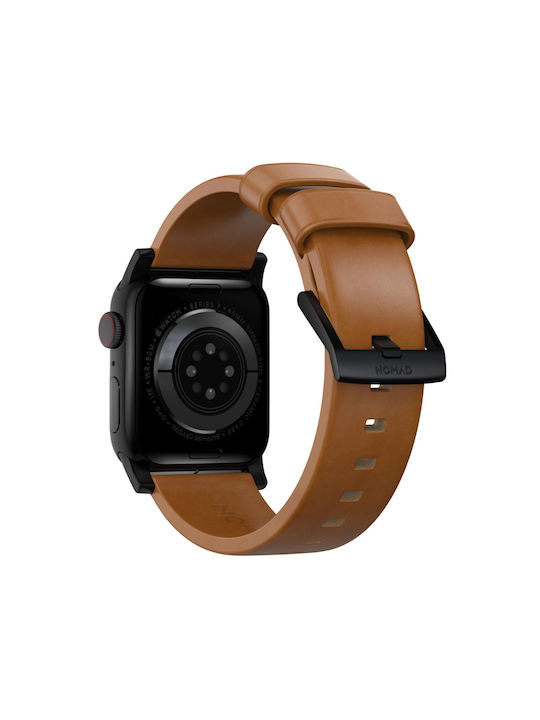 Nomad Modern Λουράκι Δερμάτινο Brown Black (Apple Watch 44/45/46mm/Ultra 49mm)