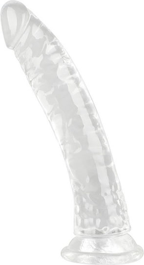 Kinksters Realistic Dildo with Scrotum and Suction Cup Transparent