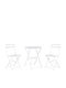 HomeMarkt Garden & Outdoor Furniture Sets Sophie 3 Pieces White