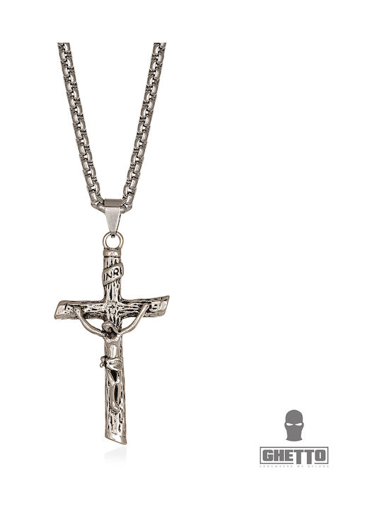 Ghetto Cross from Steel with Chain