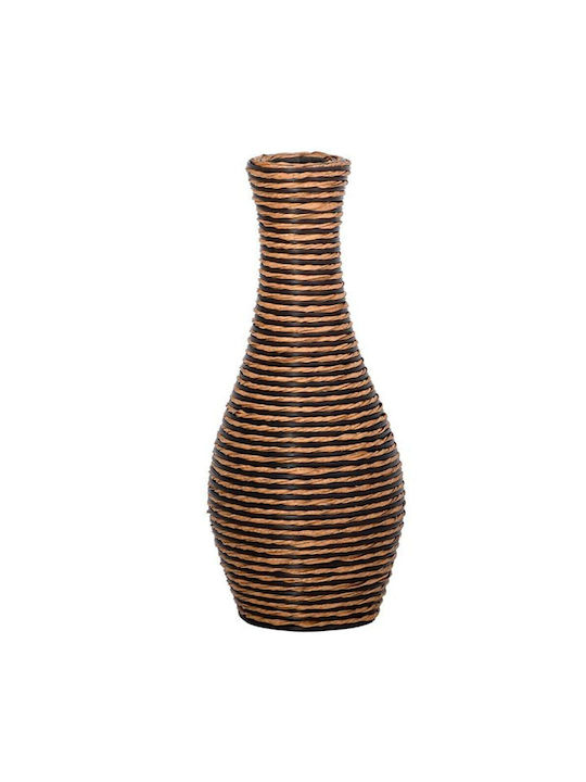 Fylliana Διακοσμητικό Βάζο Rattan Λευκό