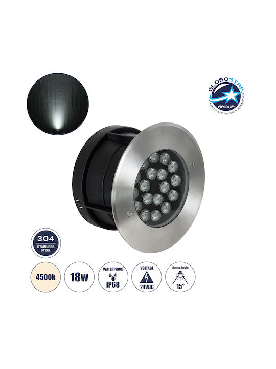 GloboStar Recessed Spot with Integrated LED and Natural White Light White 20x20cm. 1pcs