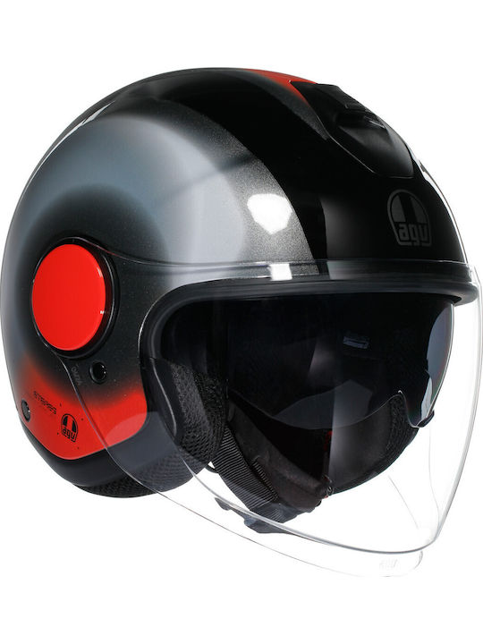 AGV Eteres Levanto Black/Silver/Red Motorradhel...