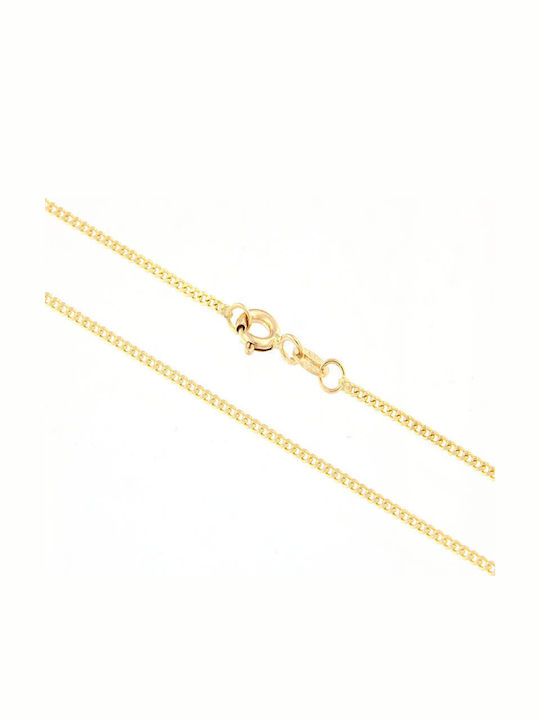 Korifidis Gold Chain Neck 14K Thin Thickness 1.1mm and Length 45cm