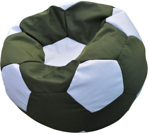 Fotoliu Puf Minge 90x90x60 Verde Alb Material Textil Impermeabil