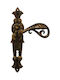 Door Handles Plate Handmade Galbusera 505-c Black Gold Patina Camaroporta Pair 90mm