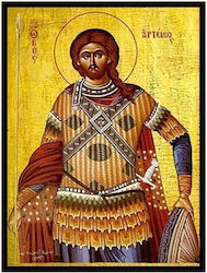 Icon Saint Artemios Wooden 25x18