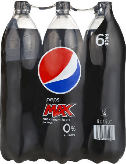 Pepsi Max Soft Drink Cola No Sugar 6x1.5lt 0-8576