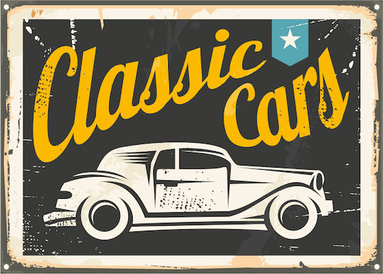 Semn De Perete "Classic Cars" 40x28 Semn De Perete "Classic Cars" 40x28