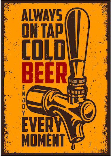 Decorative Sign "cold Beer" 20x14