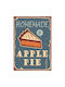 Декоративен Знак "homemade Apple Pie" 20x14