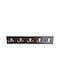 Wooden Wall Hanger A114 Brown Nickel Satin 5 Hooks 60x10x6cm Frans