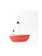 Keramische Miniatur Boot 13x4x16 cm Rote