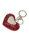 Stainless Steel Keychain Large Heart 7 Centimeters