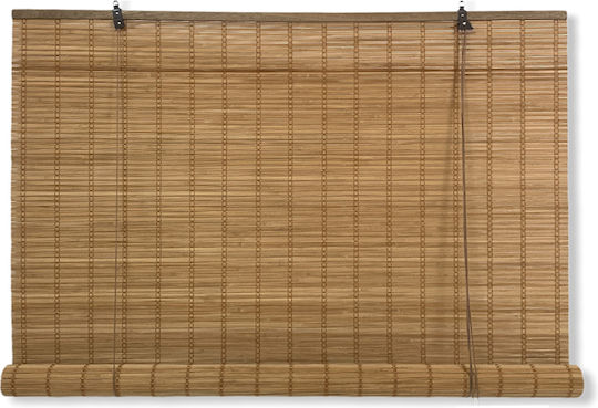 Στόρι Μπαμπου Μηχανισμό Roll-up Καφε Μελί 80% Real Bamboo
