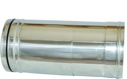 Foldable Chimney Pipe 0.5 M Inox Diameter 180 Aisi 304 Ba Airduct Hellas