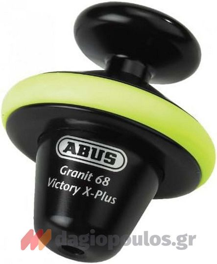 Abus 68 Granit Victory Xplus Motorrad-Bremsscheibenschloss mit Durchmesser der Kette 14mm Gelb Farbe