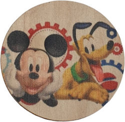 Ξύλινο Διακοσμητικό "mickey & Pluto" 6cm