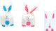 Pink Plastic Bag Bunny Ears 16cm X 27cm 0402267