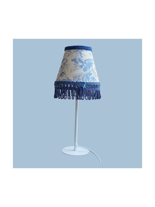 Oxygen Birds Metal Table Lamp for Socket E27 with Blue Shade and Base