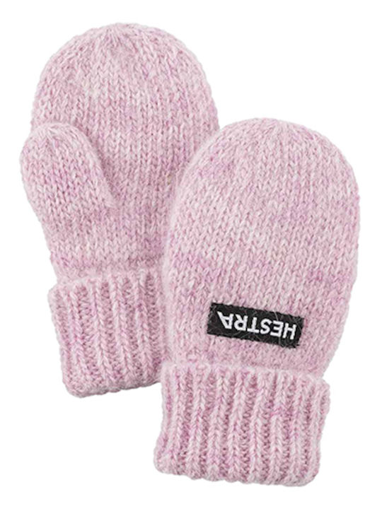Hestra Kids Gloves Mittens Knitted Pink